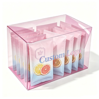 Emballage pliable transparent en PET de qualité alimentaire personnalisé pour la présentation de thé aux fruits, de boissons et les coffrets cadeaux
