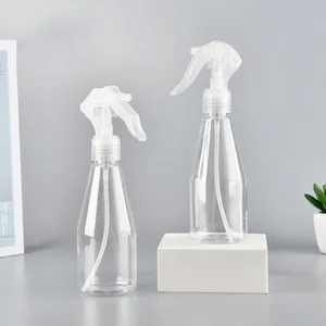 Eco Friendly Water Liquid Room Sanitizer Spray Bottle Round Transparent Bottle PET Trigger Cleaning Plastic Spray Bottle