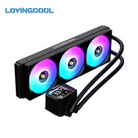 Refroidisseur liquide pour processeur AIO LOVINGCOOL OEM 240 360 mm, emballage personnalisé avec logo, fabrication directe, refroidisseur à affichage numérique, kit de refroidissement par eau DIY