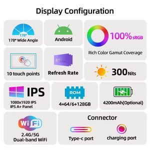 21.5 "पोर्टेबल टच स्क्रीन एंड्रॉइड 13 10-पॉइंट कैपेसिटिव टैबलेट मॉनिटर एंड्रॉइड सिस्टम पोर्टेबल स्मार्ट टच स्क्रीन - Product Image 2