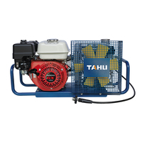 Compresseur sans huile TAHU à double efficacité, pompe à air de plongée 100L/min 300Bar, système d'air respiratoire portable refroidi par air pour la plongée sous-marine