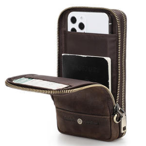 Sac à bandoulière en cuir véritable pour hommes à la mode Crazy Horse en peau de vache sac de taille pour téléphone portable transfrontalier - Product Image 6