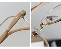 Pas cher prix métal grand cadre rond Anti lumière bleue lunettes cadre femmes mode Spectacle optique myopie lunettes cadre