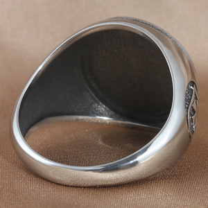 Men's Titanium Steel Cross <b>Ring</b> <b>Silver</b> Geometric Design Punk Style Gift Jewelry 213049 - Product Image 2