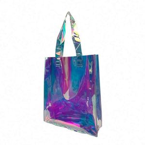 Sac à bandoulière transparent personnalisé pour femme, sac de shopping en PVC holographique laser, sac fourre-tout pour femme - Product Image 3
