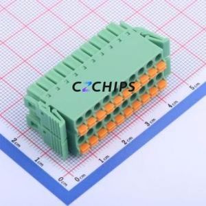 KF2EDGKNHG-3.81-2*10P Plug-in Terminal Block P=3.81mm Connector Plug Snap Fixing 2x10P 3.81mm - Product Image 1