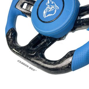 Vente directe d'usine pour <span class=keywords><strong>Ford</strong></span> <span class=keywords><strong>Mustang</strong></span> <span class=keywords><strong>GT</strong></span> <span class=keywords><strong>2015</strong></span>-2023, style course, pour les modèles Sheber, volant en fibre de carbone personnalisable - Product Image 4