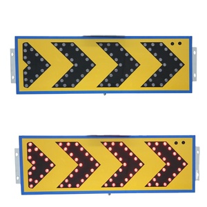 Segnaletica di direzione della freccia lampeggiante solare a LED per il traffico chiuso della corsia stradale - Product Image 1