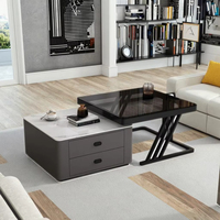 Table basse de luxe, salon, maison moderne et simple, nouvelle table basse carrée en verre pour petit appartement