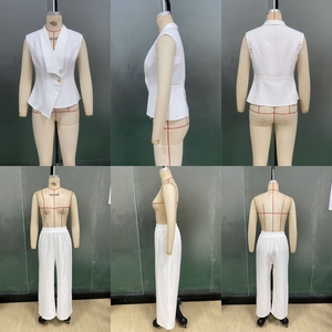 YDX1233 Completi Eleganti <span class=keywords><strong>da</strong></span> <span class=keywords><strong>Donna</strong></span> per <span class=keywords><strong>Ufficio</strong></span>, Set di Due Pezzi con Top e Pantaloni, <span class=keywords><strong>Abbigliamento</strong></span> Femminile alla Moda - Product Image 6