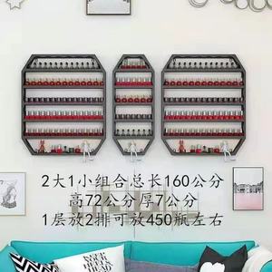 Étagère murale pour salon de manucure Wss, support mural en fer pour le rangement des vernis à ongles, support d'affichage doré pour vernis à ongles - Product Image 2