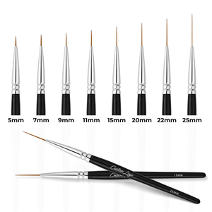 Pinceau à liner <span class=keywords><strong>pour</strong></span> nail art de taille personnalisée, peinture au <span class=keywords><strong>gel</strong></span> <span class=keywords><strong>UV</strong></span>, <span class=keywords><strong>pinceaux</strong></span> à <span class=keywords><strong>ongles</strong></span> en acrylique, <span class=keywords><strong>pinceaux</strong></span> à liner <span class=keywords><strong>pour</strong></span> des traits courts, des détails allongés - Product Image 1