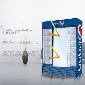 Réfrigérateur commercial à <span class=keywords><strong>3</strong></span> <span class=keywords><strong>portes</strong></span>, porte en verre, refroidisseur Pepsi, vitrine réfrigérée - Product Image 4