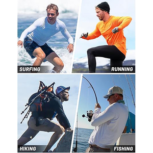 Vente chaude, impression par sublimation personnalisée noire, taille plus, coupe-vent, manches longues, imperméable, séchage rapide, anti-UV 50+, respirant, léger - Product Image 6