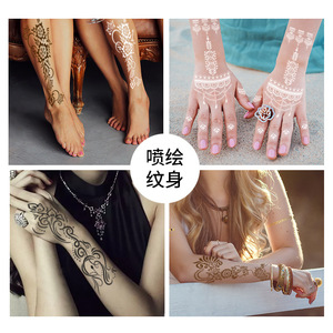 Bella arte vuota Stencil tatuaggio Stencil henné corpo tatuaggio Stencil nero impermeabile tatuaggio temporaneo arte - Product Image 4