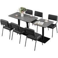 Table basse et ensemble table et chaises de restaurant contemporains en fer de haute qualité et durables pour usage commercial