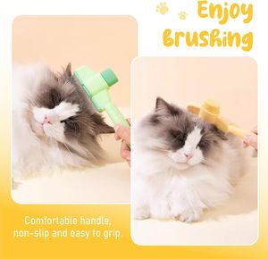 Self-Cleaning Pet Grooming <b>Brush</b> - Stainless Steel <b>Detangling</b> Comb for Dogs & Cats with Anti-Slip Handle - Product Image 4