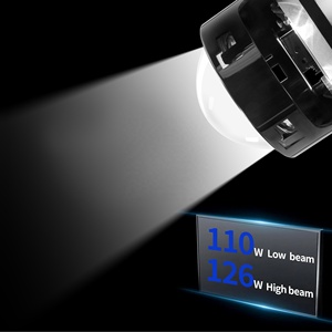 Nueva llegada <span class=keywords><strong>Super</strong></span> brillante 126W 6500K Hi/LO Beam 3 pulgadas Bi Led proyector lente faro con láser Led proyector faro para coche - Product Image 6