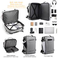 Sac à dos de mode pour affaires et loisirs, grande capacité, extensible, pour voyage et école, sac à fermeture éclair pour homme, style boutique