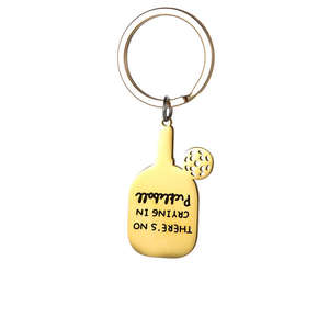 En gros, pendentif porte-clés mousqueton en acier inoxydable, léger, étanche, design tendance, pour pickleball, accessoires de sac à main et événements - Product Image 2