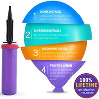 Mini pompe à ballon portable en plastique, nouveau style, durable, utilisation multi-style, pompe à jouet gonflable pour ballons en latex