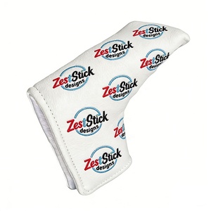 Funda Protectora para Cabeza de Palo de <span class=keywords><strong>Golf</strong></span> de Piel Sintética con Cierre Magnético y Logotipo o Patrón Bordado Personalizado al por Mayor - Product Image 1