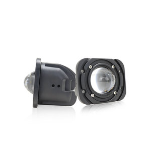 Qidewin Square Recessed <b>Spotlight</b> 6000 Lm Led Dual Color Motorcycle Front Fog Light - Product Image 2