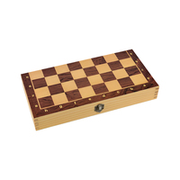 Jeu d'échecs magnétique en bois personnalisable de 15 pouces, plateau pliable personnalisé, emplacements de rangement pour les pions, jeu d'échecs classique
