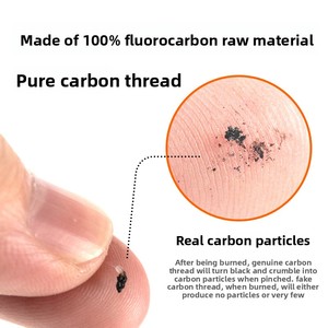 Ligne de pêche coulante TEBNA 10m 30m avec revêtement fluorocarbone, <span class=keywords><strong>fil</strong></span> de pêche en fibre de carbone avec leurre pour la pêche à l'appât - Product Image 4