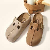 Chaussures à semelle épaisse de style Jiu Jingwei, mules fermées à enfiler, sandales décontractées pour femmes