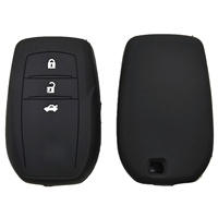 Housse de clé en silicone haut de gamme pour Toyota RAV4, télécommande, étui de clé à 3 boutons, Reizhi Camry Levin
