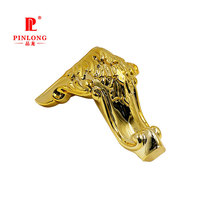 Pinlong Hochwertige Luxus Retro Stil Gold Dreieck Kunststoff Beine Spiegel Kunststoff Beine für Sofa