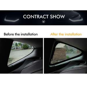 อุปกรณ์เสริมสำหรับเทสลารุ่น3ที่บังแดดรถยนต์สามเหลี่ยมที่คลุมด้านหน้าและด้านข้างทำจากโพลีเอสเตอร์ - Product Image 4