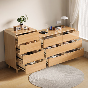 Solid Wood Chest Of <b>Drawers</b> Four Or Six <b>Drawer</b> Standing Storage Cabinet Scandinavian Design For Bedroom Living Room - Product Image 1