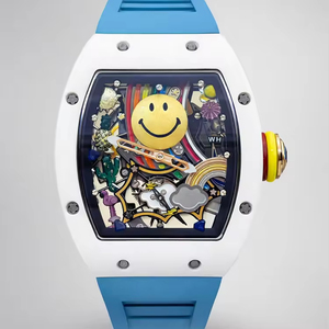 Smiley Designer Fashion RM88 Tourbillon Mechanical <b>Watch</b>, High-Quality White Ceramic Sapphire Mirror, Men's Casual <b>Watch</b> - Product Image 1