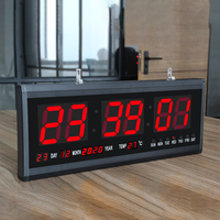 Reloj de Pared Digital con Pantalla Grande, Calendario Electrónico, Temperatura, Fecha y Día para Hogar de Ancianos, Hospital, Vestíbulo