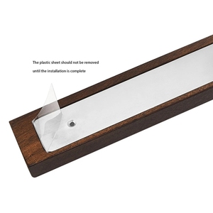 Porte-couteaux magnétique en bois de 18 pouces, support <span class=keywords><strong>mural</strong></span> en bloc de bois, porte-couteaux magnétique, outil de cuisine pour couteaux en métal - Product Image 4