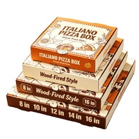 Boîtes à pizza rigides en papier kraft écologiques et recyclables avec logo personnalisé, cartons de livraison de nourriture en carton ondulé de qualité alimentaire, impression quadricolore