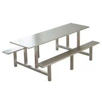 Meubles de restaurant modernes pliables en acier inoxydable, tables et chaises pour cafétérias, chantiers de construction ; restaurant