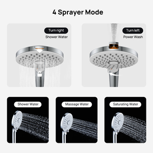 JOMOO 2023 Hand Shower Head High Pressure Spray 4 Functions Handheld Shower Head Chrome Finish Hand Jet Shower Head Sprayer