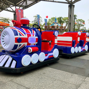 <span class=keywords><strong>Train</strong></span> électrique sans rail en fibre de verre pour enfants, équipement de divertissement extérieur commercial pour centres commerciaux, à vendre - Product Image 3