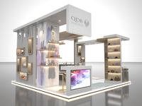 Conception de kiosque d'exposition de chaussures et sacs à main de centre commercial haut de gamme
