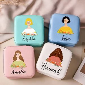 Caja de Joyería Personalizada con Espejo, Ideal para Regalo de Dama de Honor, Cumpleaños y Festividades para Mujeres - Product Image 1