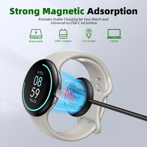 <span class=keywords><strong>C</strong></span>âble de charge magnétique <span class=keywords><strong>USB</strong></span>-<span class=keywords><strong>C</strong></span> <span class=keywords><strong>noir</strong></span> et blanc de 1 m de long pour Google Pixel Watch2/Fitbit ACE LTE - Product Image 5
