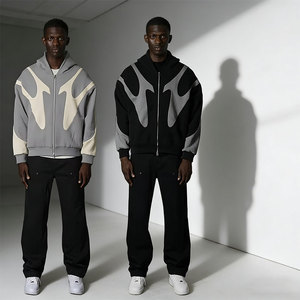 Felpa con Zip Integrale di Alta Qualità per <span class=keywords><strong>Uomo</strong></span>, Produttori di Felpe Personalizzate con Logo, <span class=keywords><strong>Abbigliamento</strong></span> Maschile - Product Image 1