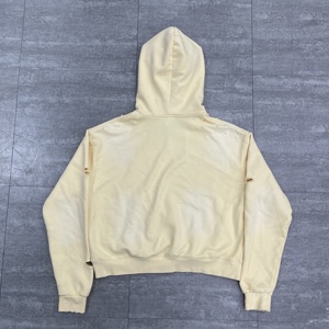 Fabricantes de Ropa Personalizada, Sudadera con Cuello de Felpa Francesa, Impresión DTG, Capucha Desgastada, Efecto Deslavado al Sol, Capucha Corta con Lavado Ácido - Product Image 3