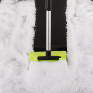 Telescopic Snow Scraper Ice Remover Tool For Car Winter Use Green And Gray Alloy Material - Product Image 3