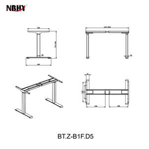 Escritorio de pie eléctrico moderno de 120cm Escritorio de oficina ajustable en altura ajustable para sentarse - Product Image 5