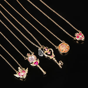 Anime Kinomoto Sakura Magic Wand Love Transformation Prop <span class=keywords><strong>Sailor</strong></span> <span class=keywords><strong>Moon</strong></span> Necklace Tsukino Usagi Pendant - Product Image 4