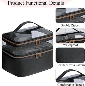 Different Styles 8.86 Inches Travel Cosmetic <b>Cases</b> Custom <b>Makeup</b> Bag for Ladies - Product Image 5